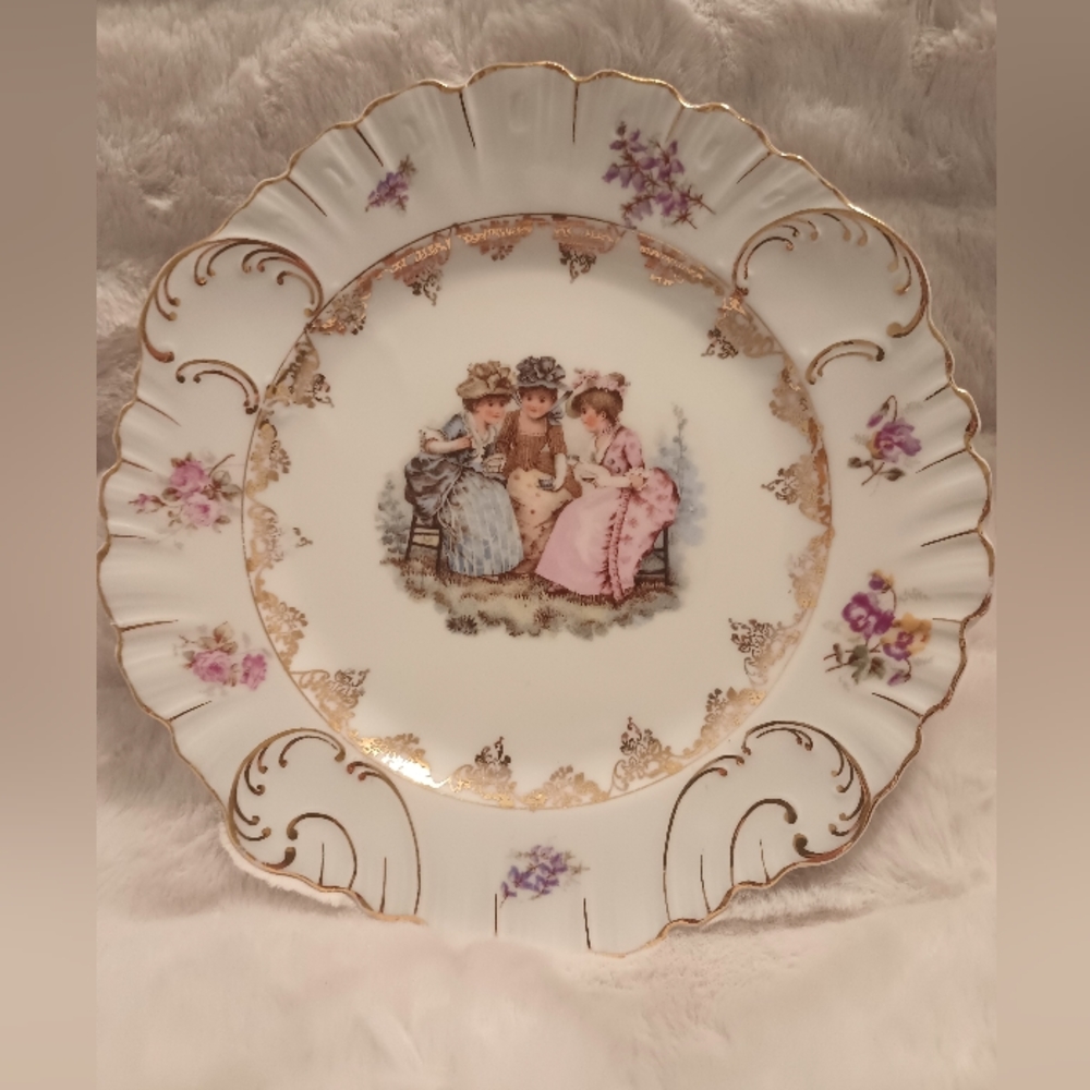 Antique 1800's KPM Porcelain German Plate Embossed OOAK/Rare Exquisite Cond.